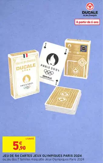 JEU DE 54 CARTES JEUX OLYMPIQUES PARIS 2024
