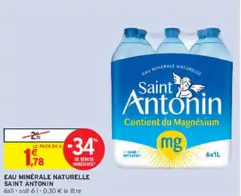EAU MINÉRALE NATURELLE SAINT ANTONIN