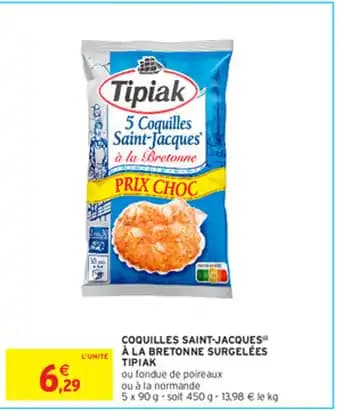 COQUILLES SAINT-JACQUESⓇ À LA BRETONNE SURGELÉES TIPIAK