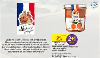 PRÉPARATION DE FRUITS CUITE AU CHAUDRON ABRICOT LUCIEN GEORGELIN