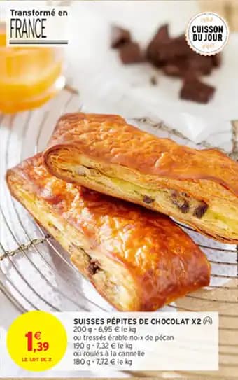 SUISSES PÉPITES DE CHOCOLAT X2