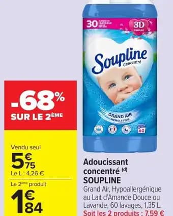 Promotion Exclusives de 70
            
        
        Adoucissant : Découvrez l'Offre incontournable