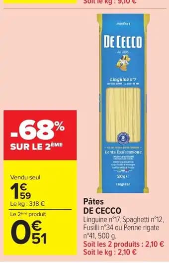 Promotion Exclusives de 85
            
        
        Pâtes : Découvrez l'Offre incontournable