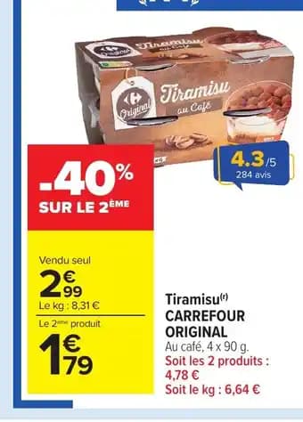 Promotion Exclusives de 5
            
        
        Tiramisu : Découvrez l'Offre incontournable