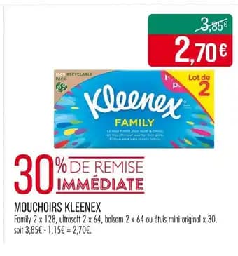 Promotion Exclusives de 5
            
        
        Mouchoirs kleenex : Découvrez l'Offre incontournable