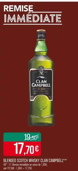 Promotion Exclusives de 4
            
        
        Clan campbell : Découvrez l'Offre incontournable