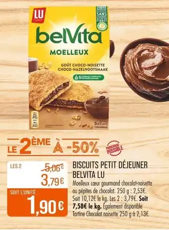 Promotion Exclusives de 1
            
        
        Biscuits petit dejeuner : Découvrez l'Offre incontournable