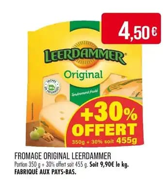 Promotion Exclusives de 3
            
        
        Leerdammer original : Découvrez l'Offre incontournable