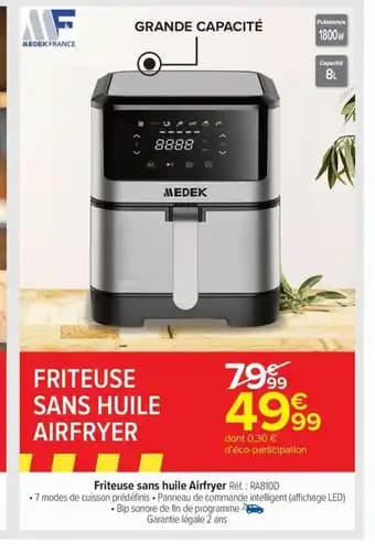 Promotion Exclusives de 13
            
        
        Friteuse sans huile : Découvrez l'Offre incontournable