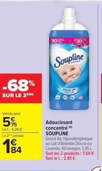 Promotion Exclusives de 32
            
        
        Adoucissant concentré : Découvrez l'Offre incontournable