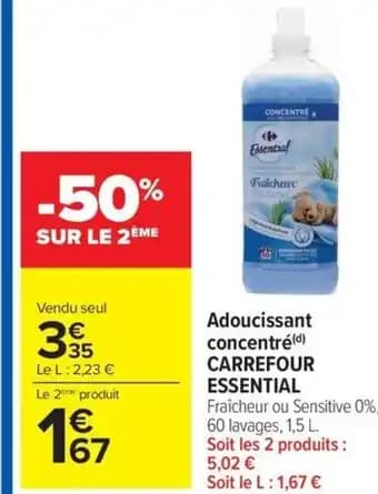 CARREFOUR ESSENTIAL Adoucissant concentré
