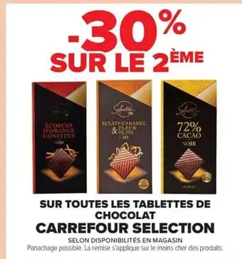 Promotion Exclusives de 22
            
        
        Tablettes chocolat : Découvrez l'Offre incontournable