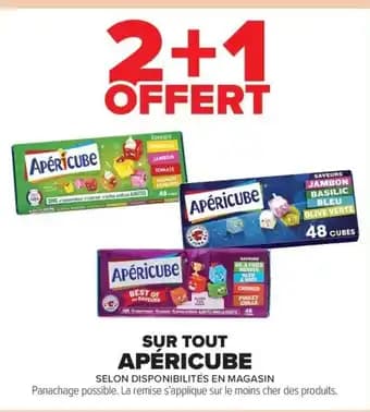 Promotion Exclusives de 3
            
        
        Apéricube : Découvrez l'Offre incontournable