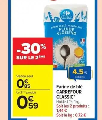 Promotion Exclusives de 18
            
        
        Farine : Découvrez l'Offre incontournable