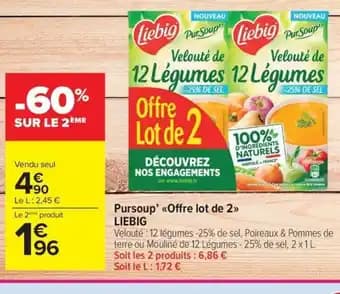 LIEBIG Pursoup' Offre lot de 2 2 x 1 l