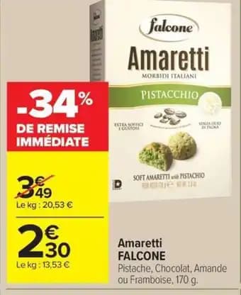 Promotion Exclusives de 1
            
        
        Amaretti : Découvrez l'Offre incontournable