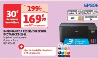 Promotion Exclusives de 1
Epson ecotank : Découvrez l'Offre incontournable