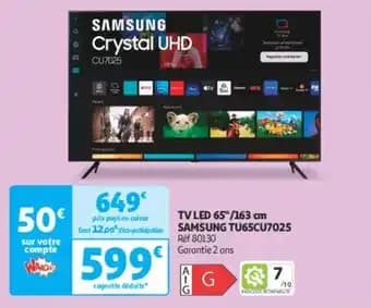 SAMSUNG Tv led 65"/163 cm tu65cu7025