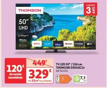 Promotion Exclusives de 1
Thomson : Découvrez l'Offre incontournable