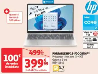 Promotion Exclusives de 7
Portable hp : Découvrez l'Offre incontournable