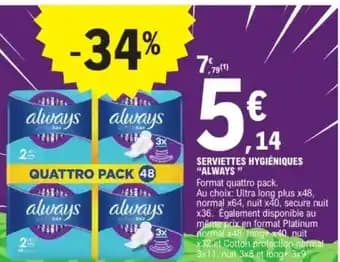 ALWAYS Serviettes hygiéniques