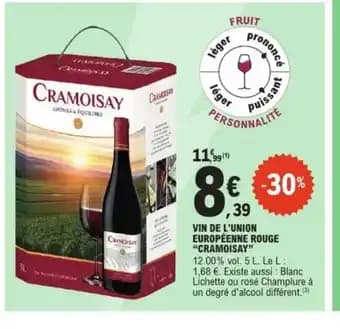CRAMOISAY Vin de l'union européenne rouge