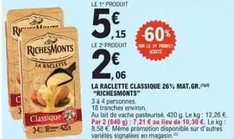Promotion Exclusives de 63
Raclette : Découvrez l'Offre incontournable