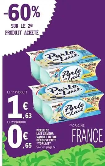 "YOPLAIT” Perle de lait saveur vanille offre découverte