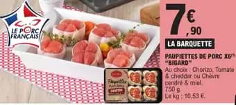 "BIGARD" Paupiettes de porc x6 750 g