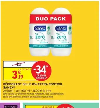 Promotion Exclusives de 26
Déodorant : Découvrez l'Offre incontournable