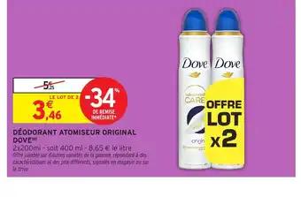 Promotion Exclusives de 4
Dove déodorant : Découvrez l'Offre incontournable