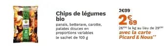 Picard Chips de légumes bio