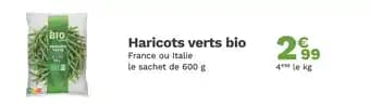 Promotion Exclusives de 23
Haricots verts : Découvrez l'Offre incontournable