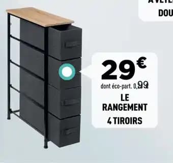 Le rangement 4 tiroirs