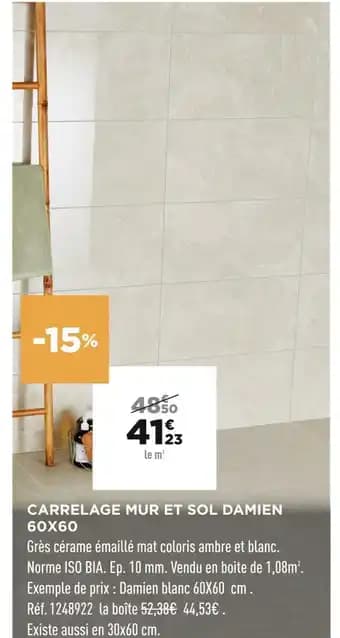 Carrelage mur et sol damien 60x60