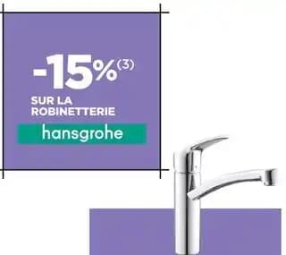 hansgrohe -15% sur la robinetterie hansgrohe