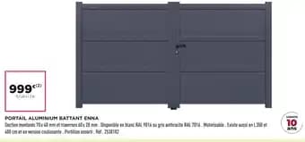 Portail aluminium battant Enna