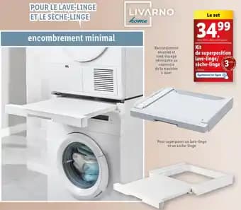 LIVARNO HOME Kit de superposition lave-linge/sèche-linge