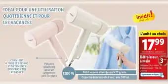 Promotion Exclusives de 3
Defroisseur main : Découvrez l'Offre incontournable