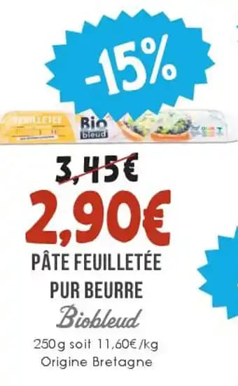 BIOBLEUD Pâte feuilletée pur beurre 250 g