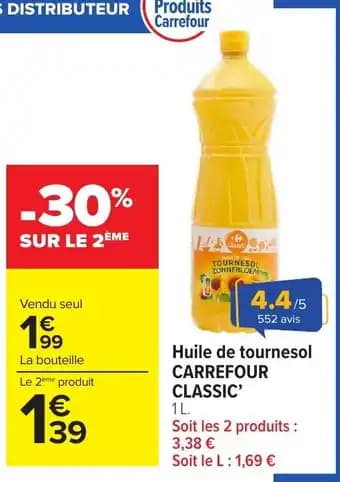 Promotion Exclusives de 8
Huile de tournesol : Découvrez l'Offre incontournable