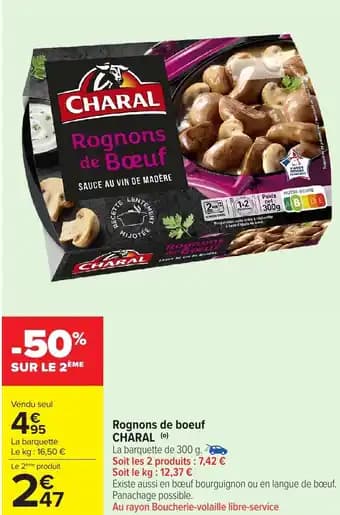 CHARAL Rognons de boeuf 300 g