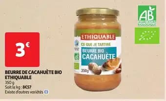 Promotion Exclusives de 9
Beurre de cacahuète : Découvrez l'Offre incontournable