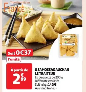 LE TRAITEUR 8 samossas auchan 200 g