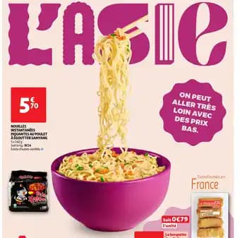 Nouilles instantanées piquantes au poulet àégoutter samyang 5 x 140 g