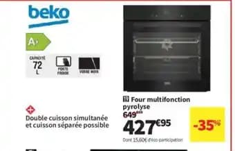 Promotion Exclusives de 21
Four pyrolyse : Découvrez l'Offre incontournable