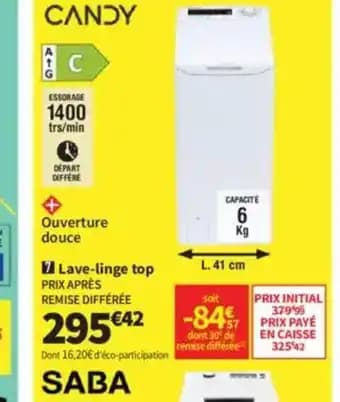 Promotion Exclusives de 14
Lave linge top : Découvrez l'Offre incontournable