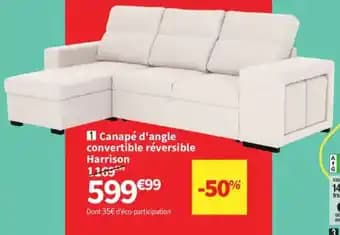 Canapé d'angle convertible réversible Harrison