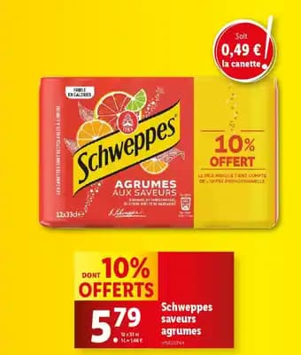 Promotion Exclusives de 1
Schweppes agrumes : Découvrez l'Offre incontournable