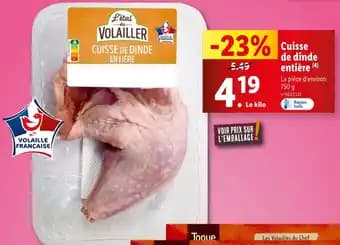 L'étal du Volailleur Cuisse de dinde entière